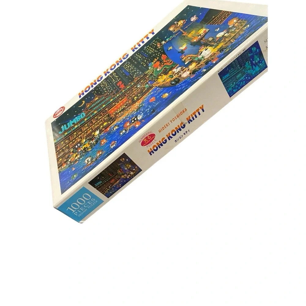 1990s Hong Kong Kitty luminous 1000 Pcs Jigsaw Puzzle by Hideki Yoshioka